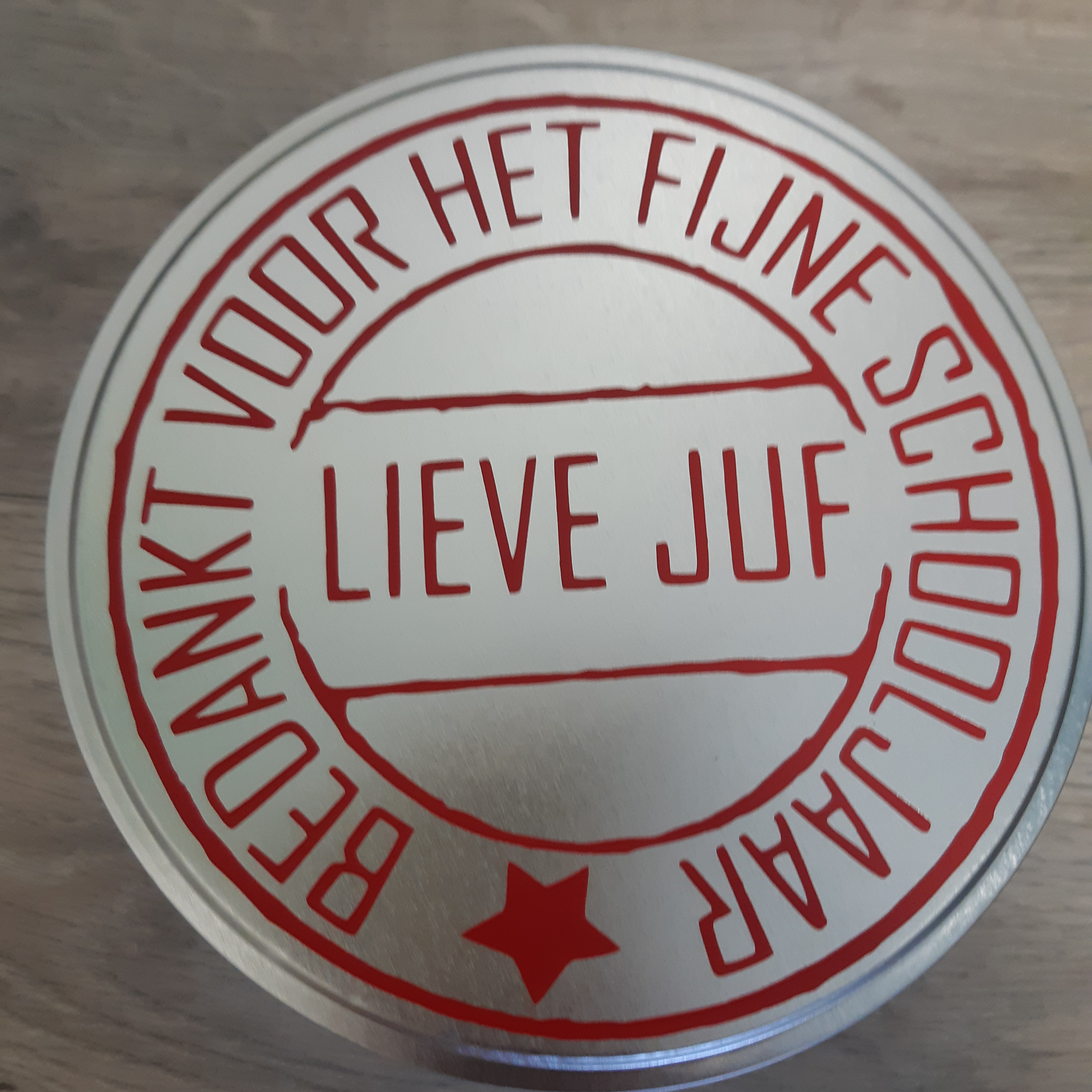 Blikken doos lieve juf
