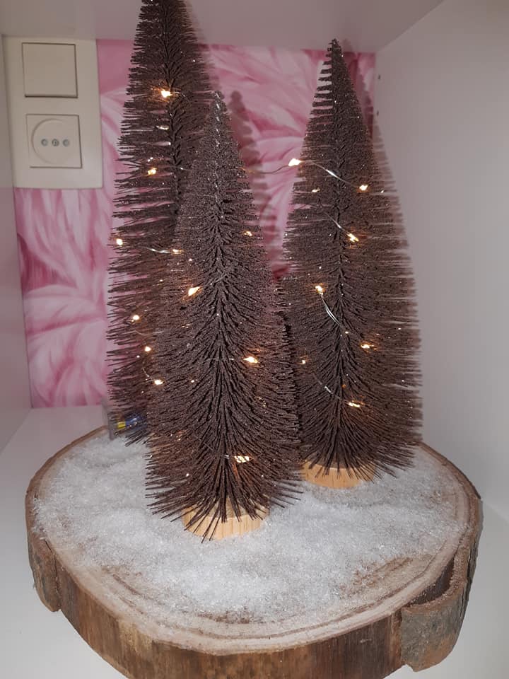 kerstboompjes bruin