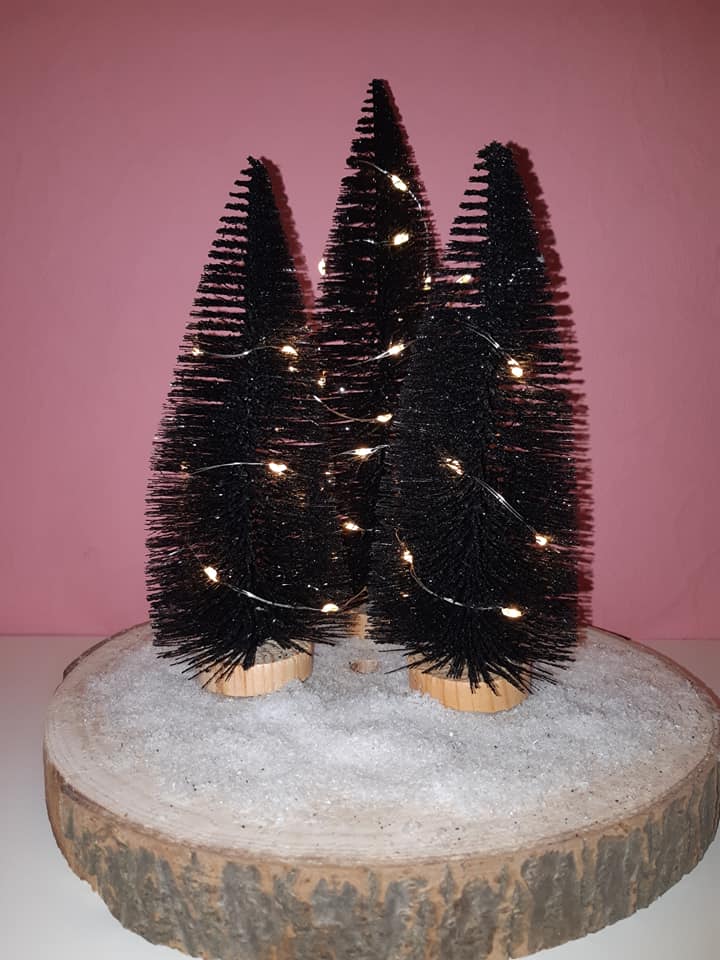 kerstboompjes zwart